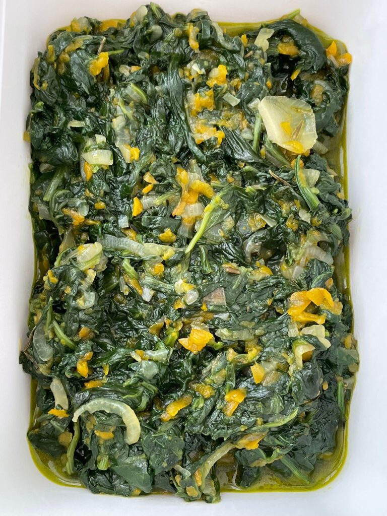 Zeytinyaglı Ispanak Yemegi